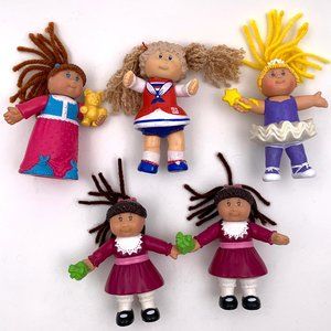 Cabbage Patch Kids 3 Inch Doll Mini Figures PVC Vintage 1992 Lot of 5